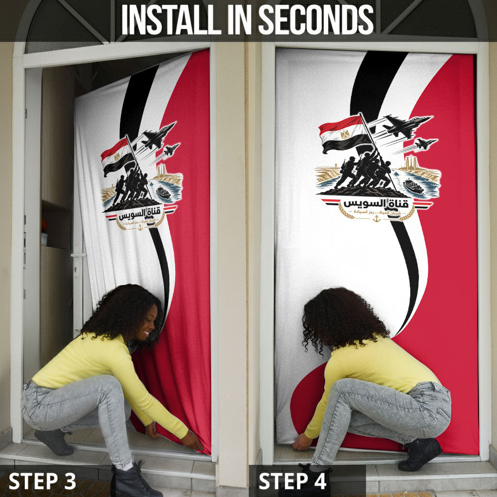 Egyptian Armed Forces Door Cover Military Flag Jet Fighter - Suez Canal - Eagle Of Saladin