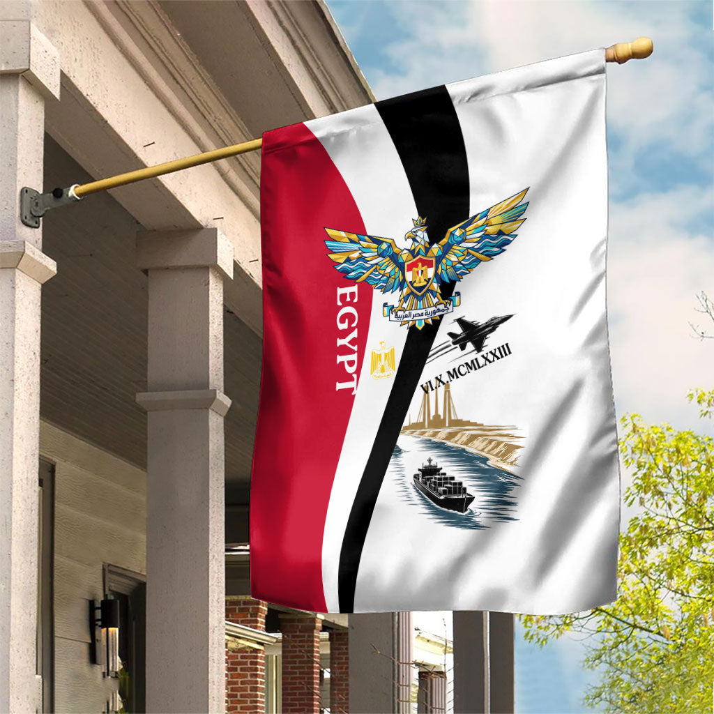 Egyptian Armed Forces Garden Flag Military Flag Jet Fighter - Suez Canal - Eagle Of Saladin