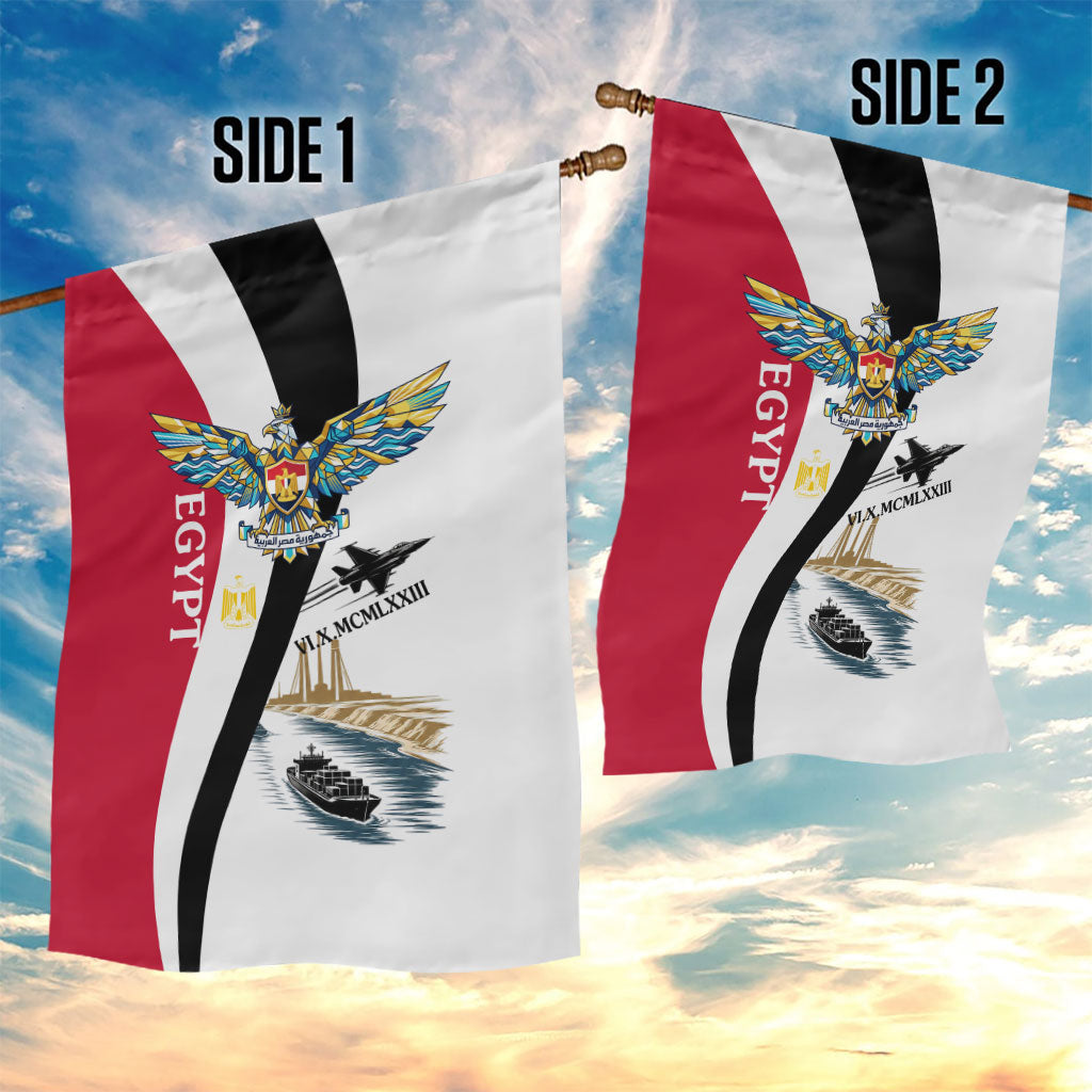 Egyptian Armed Forces Garden Flag Military Flag Jet Fighter - Suez Canal - Eagle Of Saladin