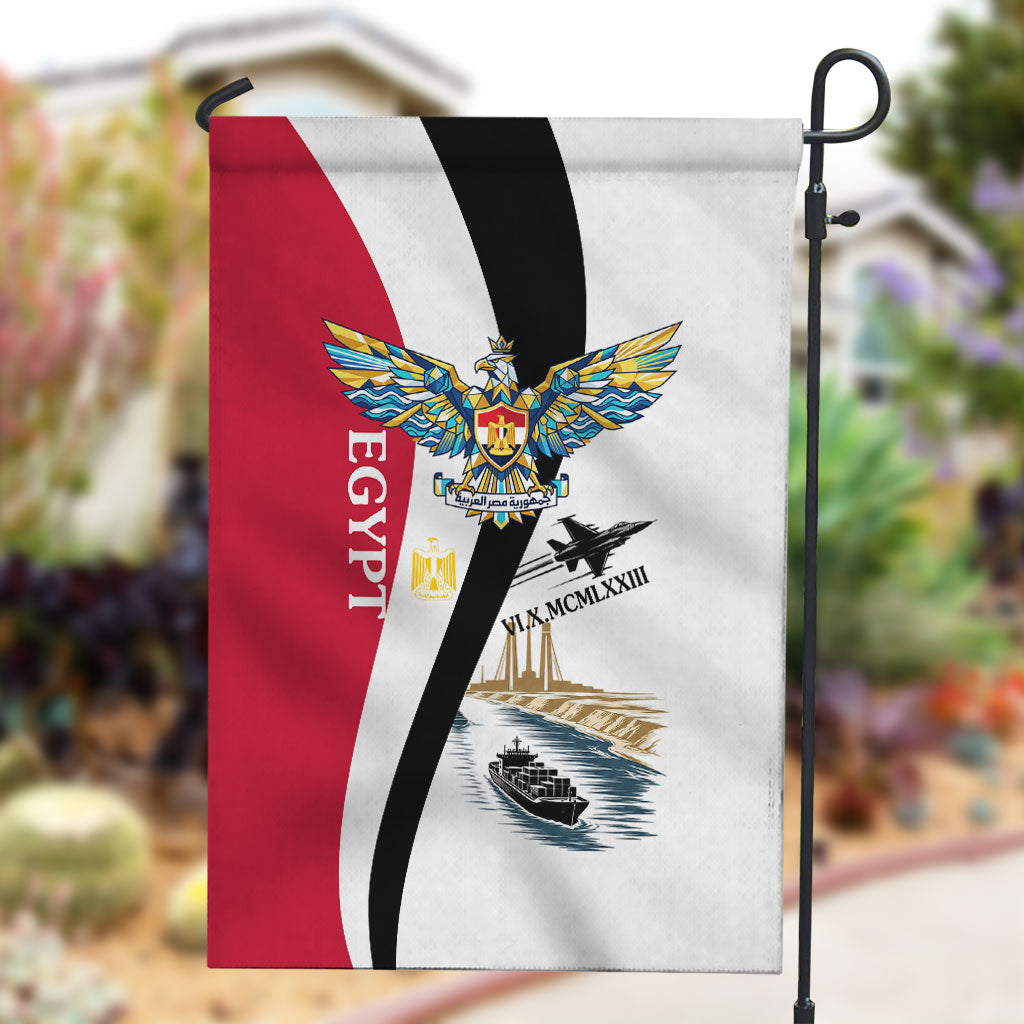 Egyptian Armed Forces Garden Flag Military Flag Jet Fighter - Suez Canal - Eagle Of Saladin