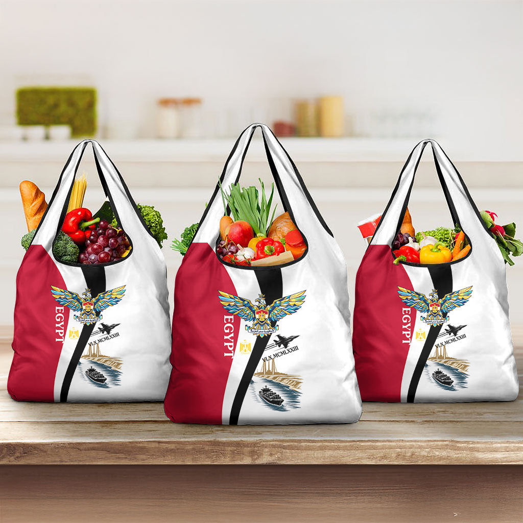 Egyptian Armed Forces Grocery Bag Military Flag Jet Fighter - Suez Canal - Eagle Of Saladin