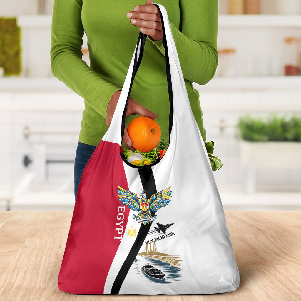 Egyptian Armed Forces Grocery Bag Military Flag Jet Fighter - Suez Canal - Eagle Of Saladin