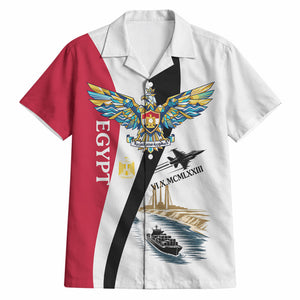 Egyptian Armed Forces Hawaiian Shirt Military Flag Jet Fighter - Suez Canal - Eagle Of Saladin