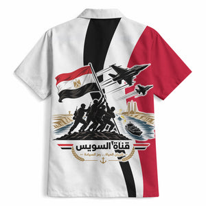 Egyptian Armed Forces Hawaiian Shirt Military Flag Jet Fighter - Suez Canal - Eagle Of Saladin