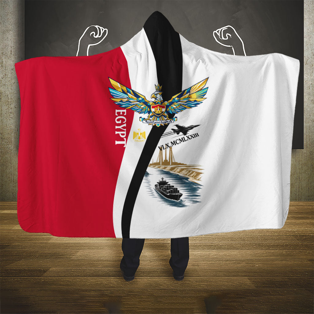 Egyptian Armed Forces Hooded Blanket Military Flag Jet Fighter - Suez Canal - Eagle Of Saladin