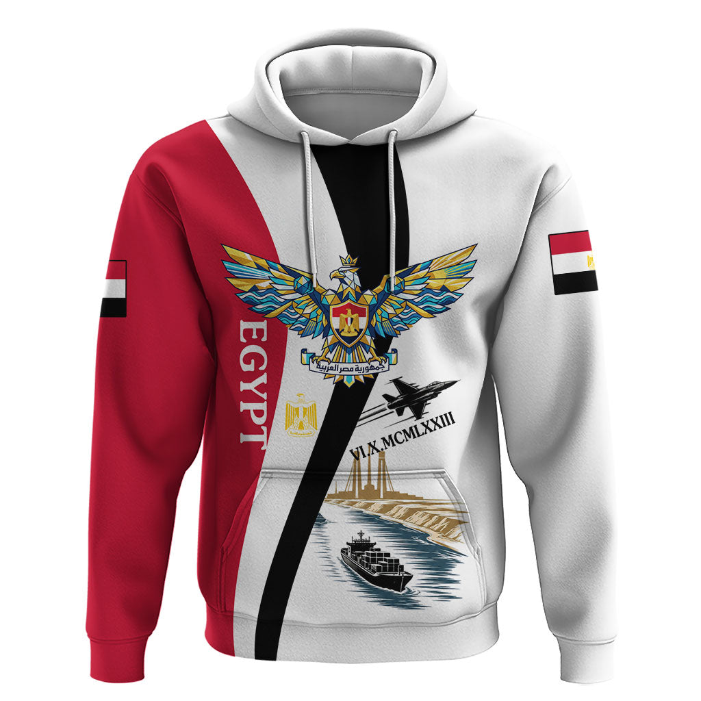 Egyptian Armed Forces Hoodie Military Flag Jet Fighter - Suez Canal - Eagle Of Saladin