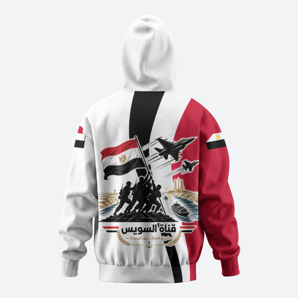 Egyptian Armed Forces Hoodie Military Flag Jet Fighter - Suez Canal - Eagle Of Saladin