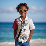 Egyptian Armed Forces Kid Hawaiian Shirt Military Flag Jet Fighter - Suez Canal - Eagle Of Saladin