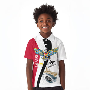 Egyptian Armed Forces Kid Polo Shirt Military Flag Jet Fighter - Suez Canal - Eagle Of Saladin