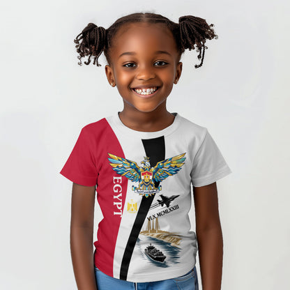 Egyptian Armed Forces Kid T shirt Military Flag Jet Fighter - Suez Canal - Eagle Of Saladin