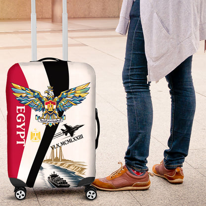 Egyptian Armed Forces Luggage Cover Military Flag Jet Fighter - Suez Canal - Eagle Of Saladin