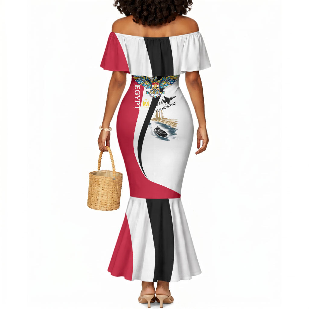 Egyptian Armed Forces Mermaid Dress Military Flag Jet Fighter - Suez Canal - Eagle Of Saladin