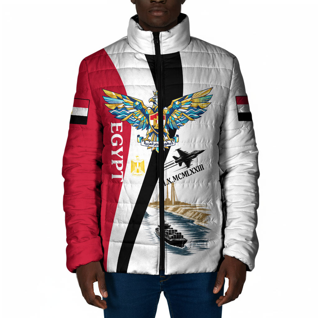 Egyptian Armed Forces Padded Jacket Military Flag Jet Fighter - Suez Canal - Eagle Of Saladin
