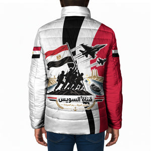 Egyptian Armed Forces Padded Jacket Military Flag Jet Fighter - Suez Canal - Eagle Of Saladin