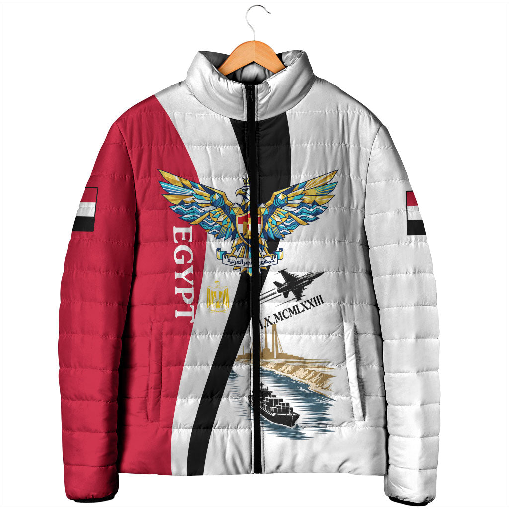 Egyptian Armed Forces Padded Jacket Military Flag Jet Fighter - Suez Canal - Eagle Of Saladin