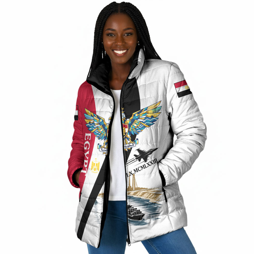 Egyptian Armed Forces Padded Jacket Military Flag Jet Fighter - Suez Canal - Eagle Of Saladin