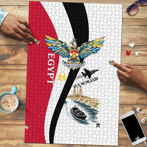 Egyptian Armed Forces Puzzle Military Flag Jet Fighter - Suez Canal - Eagle Of Saladin