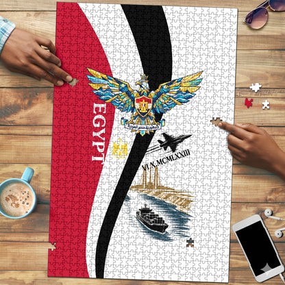 Egyptian Armed Forces Puzzle Military Flag Jet Fighter - Suez Canal - Eagle Of Saladin