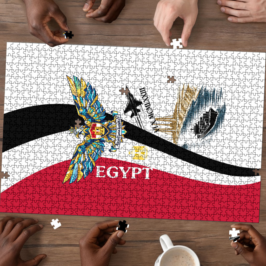 Egyptian Armed Forces Puzzle Military Flag Jet Fighter - Suez Canal - Eagle Of Saladin
