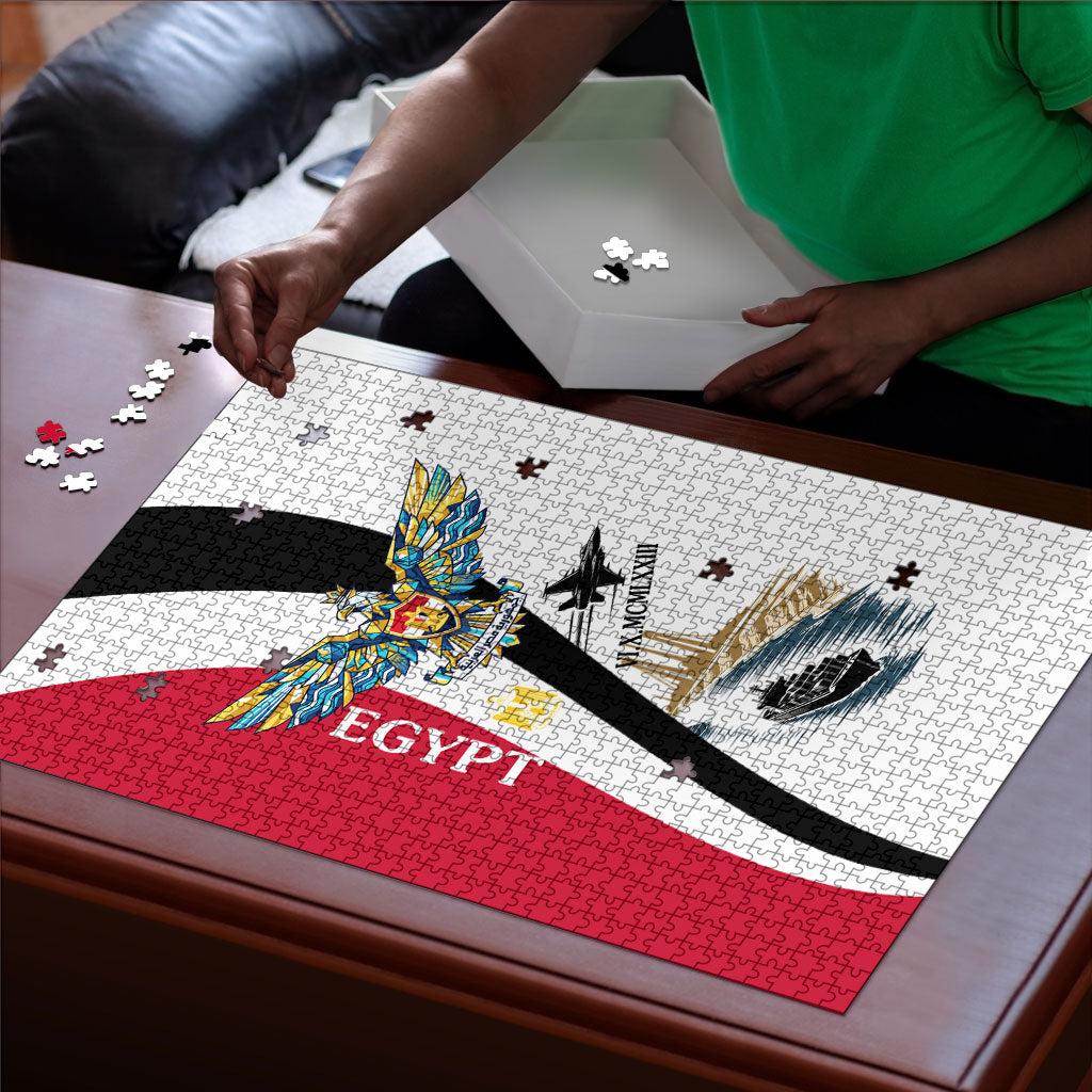 Egyptian Armed Forces Puzzle Military Flag Jet Fighter - Suez Canal - Eagle Of Saladin