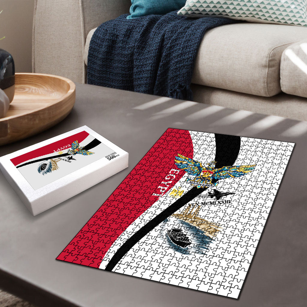 Egyptian Armed Forces Puzzle Military Flag Jet Fighter - Suez Canal - Eagle Of Saladin