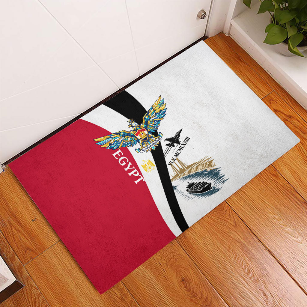 Egyptian Armed Forces Rubber Doormat Military Flag Jet Fighter - Suez Canal - Eagle Of Saladin
