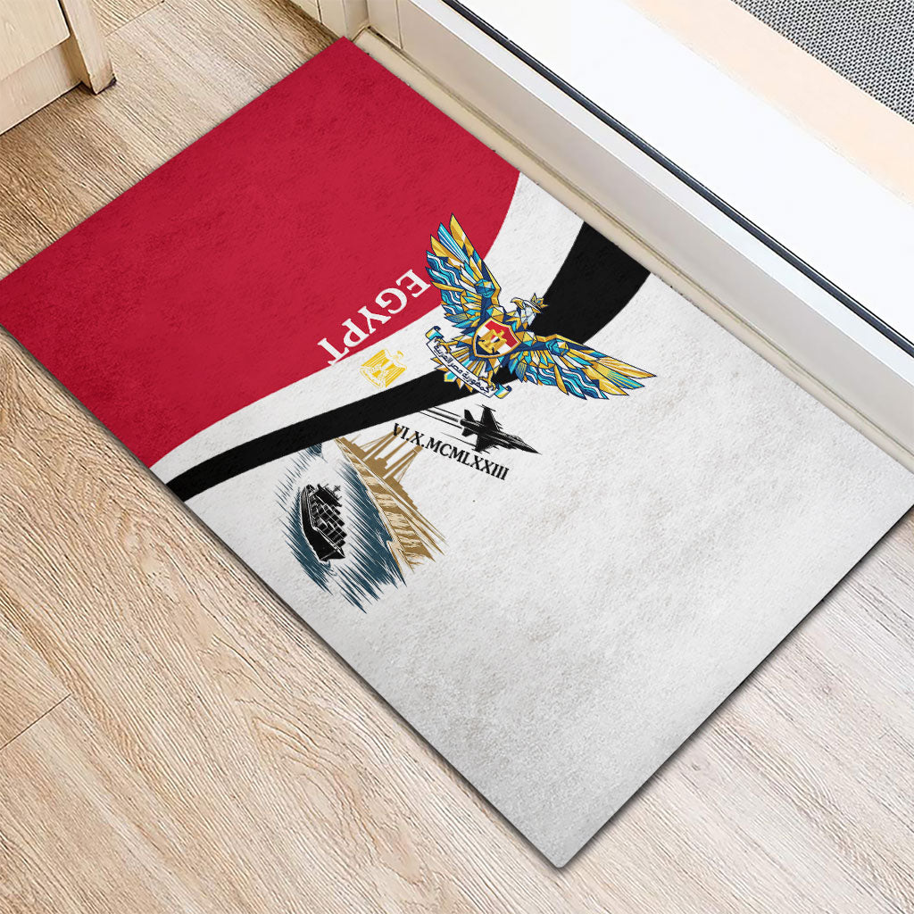 Egyptian Armed Forces Rubber Doormat Military Flag Jet Fighter - Suez Canal - Eagle Of Saladin