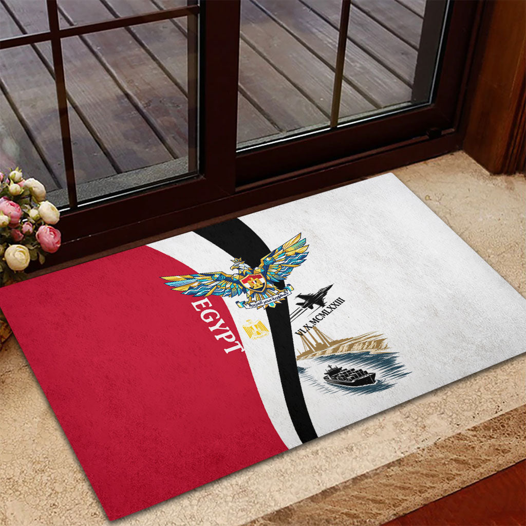 Egyptian Armed Forces Rubber Doormat Military Flag Jet Fighter - Suez Canal - Eagle Of Saladin