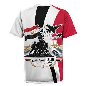 Egyptian Armed Forces Rugby Jersey Military Flag Jet Fighter - Suez Canal - Eagle Of Saladin