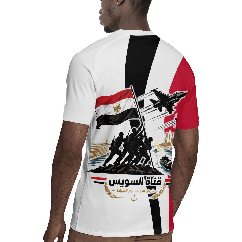 Egyptian Armed Forces Rugby Jersey Military Flag Jet Fighter - Suez Canal - Eagle Of Saladin