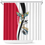 Egyptian Armed Forces Shower Curtain Military Flag Jet Fighter - Suez Canal - Eagle Of Saladin