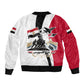Egyptian Armed Forces Sleeve Zip Bomber Jacket Military Flag Jet Fighter - Suez Canal - Eagle Of Saladin