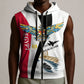 Egyptian Armed Forces Sleeveless Zip Hoodie Military Flag Jet Fighter - Suez Canal - Eagle Of Saladin