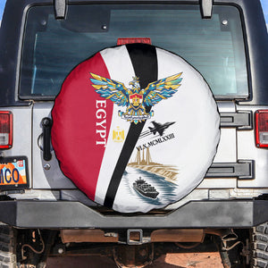 Egyptian Armed Forces Spare Tire Cover Military Flag Jet Fighter - Suez Canal - Eagle Of Saladin