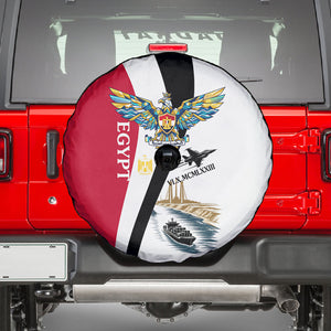 Egyptian Armed Forces Spare Tire Cover Military Flag Jet Fighter - Suez Canal - Eagle Of Saladin