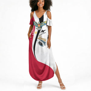 Egyptian Armed Forces Summer Maxi Dress Military Flag Jet Fighter - Suez Canal - Eagle Of Saladin