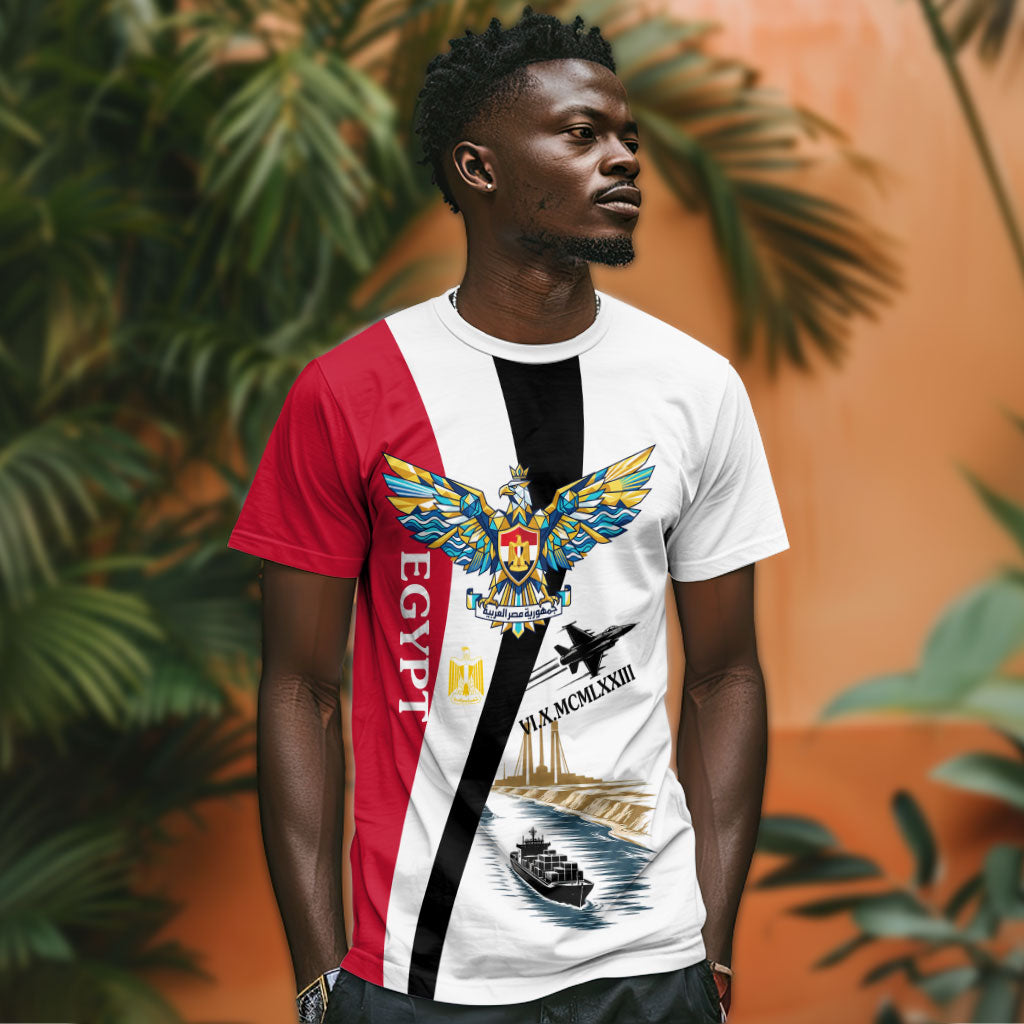 Egyptian Armed Forces T shirt Military Flag Jet Fighter - Suez Canal - Eagle Of Saladin