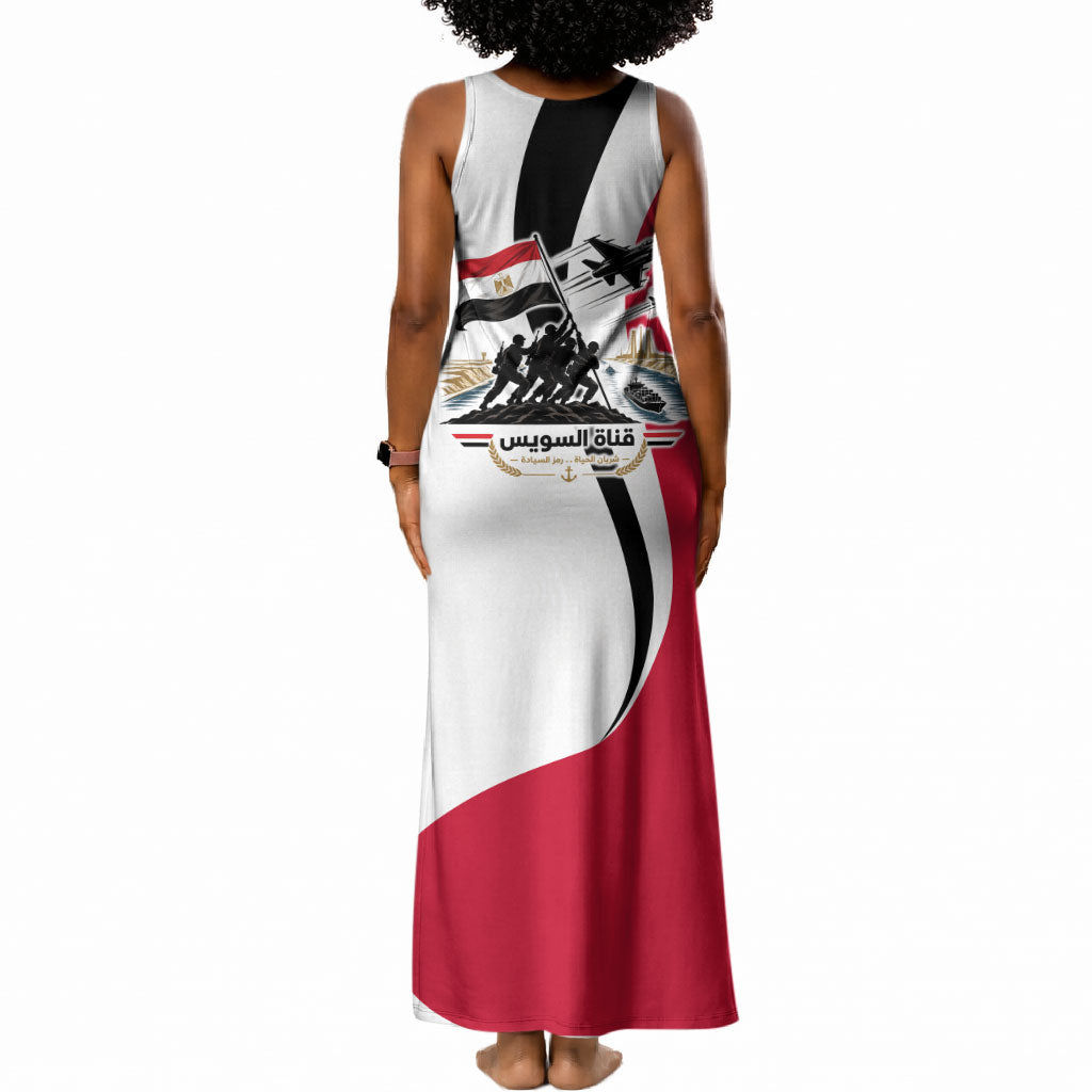 Egyptian Armed Forces Tank Maxi Dress Military Flag Jet Fighter - Suez Canal - Eagle Of Saladin