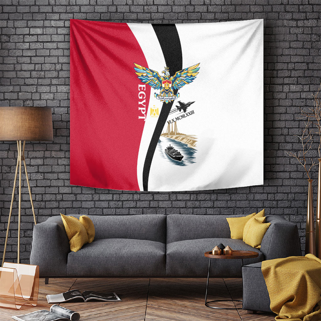 Egyptian Armed Forces Tapestry Military Flag Jet Fighter - Suez Canal - Eagle Of Saladin