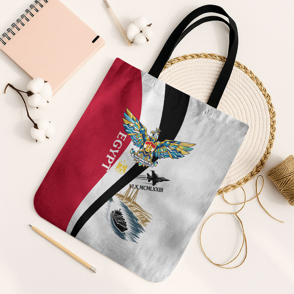 Egyptian Armed Forces Tote Bag Military Flag Jet Fighter - Suez Canal - Eagle Of Saladin