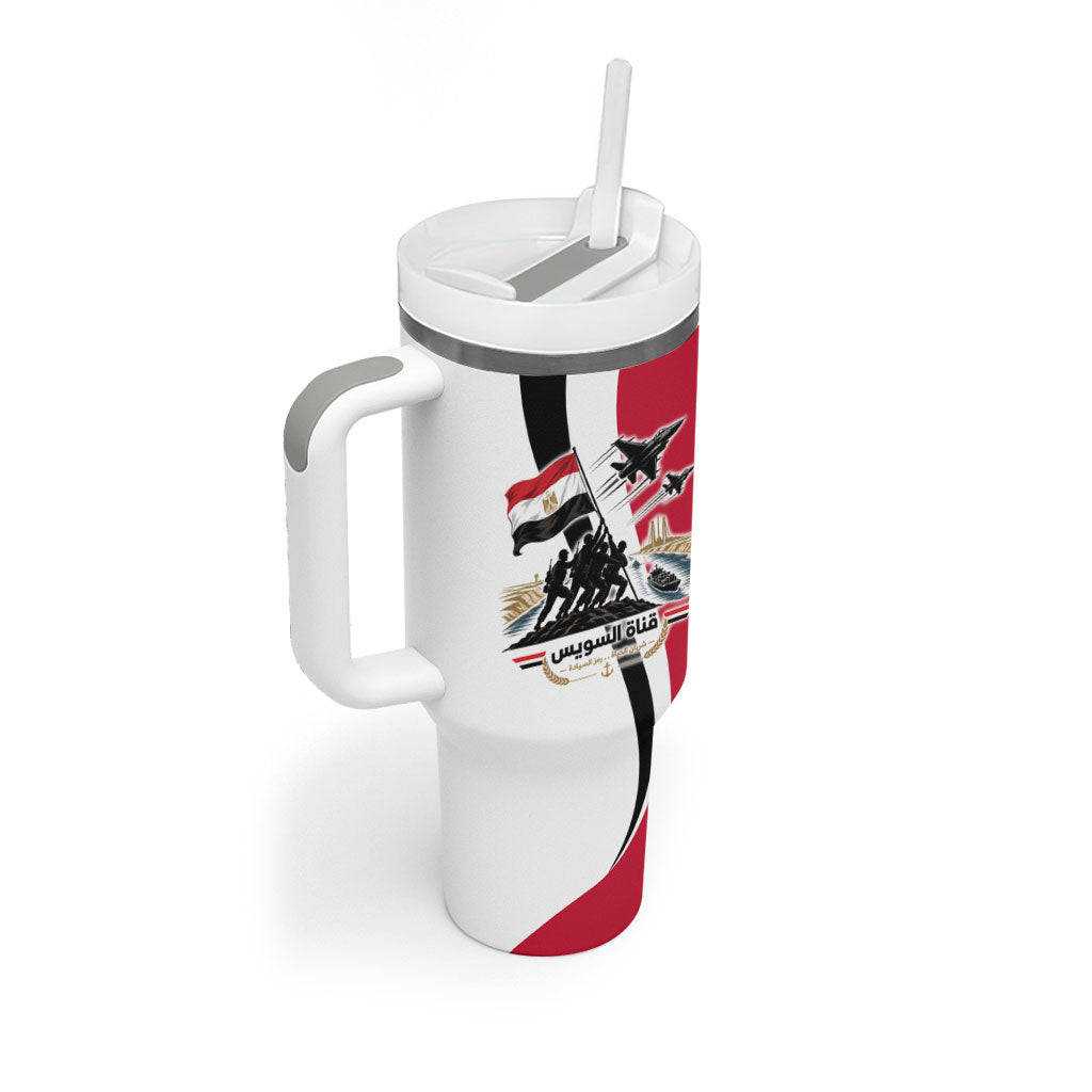 Egyptian Armed Forces Tumbler With Handle Military Flag Jet Fighter - Suez Canal - Eagle Of Saladin