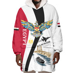 Egyptian Armed Forces Wearable Blanket Hoodie Military Flag Jet Fighter - Suez Canal - Eagle Of Saladin