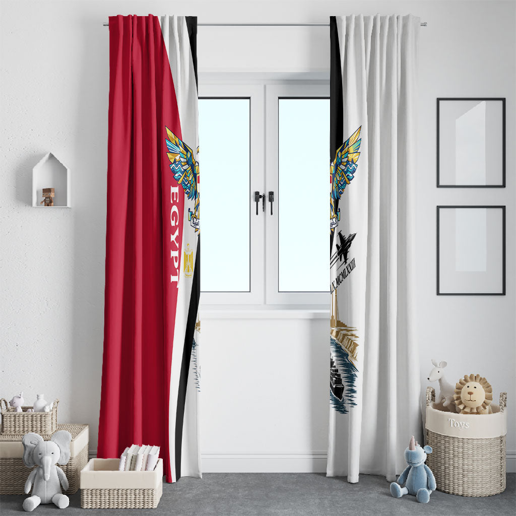 Egyptian Armed Forces Window Curtain Military Flag Jet Fighter - Suez Canal - Eagle Of Saladin