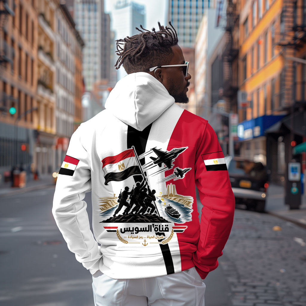 Egyptian Armed Forces Zip Hoodie Military Flag Jet Fighter - Suez Canal - Eagle Of Saladin
