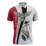 Egyptian Armed Forces Zipper Polo Shirt Military Flag Jet Fighter - Suez Canal - Eagle Of Saladin