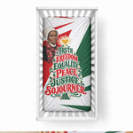 Sojourner Truth Christmas Baby Bed Cover Festive Holiday Graphic With Freedom Equality Peace Text