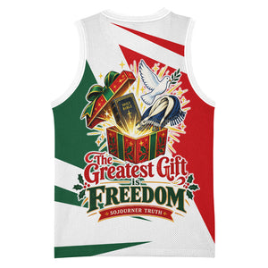 Sojourner Truth Christmas Basketball Jersey Festive Holiday Graphic With Freedom Equality Peace Text