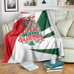 Sojourner Truth Christmas Blanket Festive Holiday Graphic With Freedom Equality Peace Text