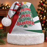 Sojourner Truth Christmas Santa Hat Festive Holiday Graphic With Freedom Equality Peace Text