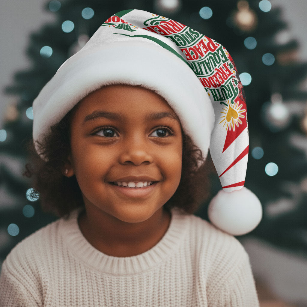 Sojourner Truth Christmas Santa Hat Festive Holiday Graphic With Freedom Equality Peace Text